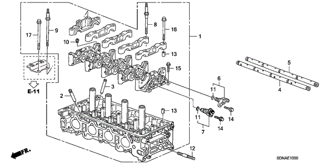 Engine/Cylinder Head (L4) for 2007 Honda ACCORD COUPE #1