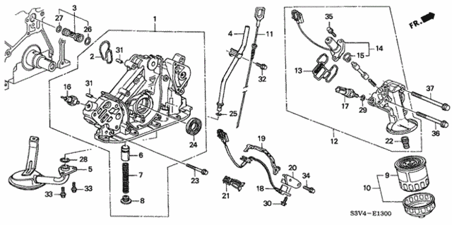 Oil Pump - Oil Strainer (1) for 2001 Acura MDX #0