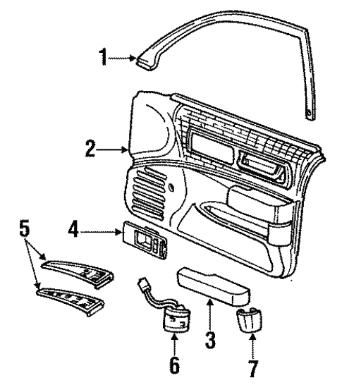 Body/Interior Trim - Front Door for 1996 Buick Commercial Chassis #1