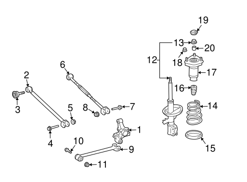 REAR SUSPENSION/REAR SUSPENSION for 2008 Toyota Solara #1
