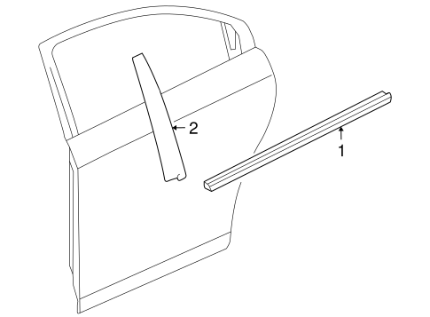 Exterior Trim - Rear Door for 2011 Chevrolet Cruze #0