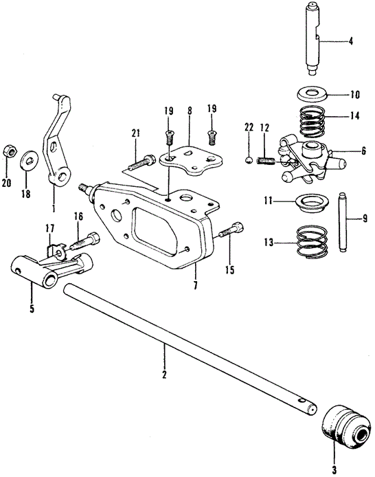 TRANSMISSION - MANUAL/MT SHIFT ARM for 1973 Honda CIVIC 1200 COUPE #1