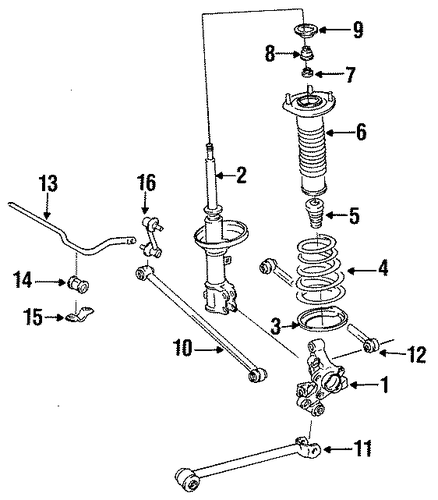 REAR SUSPENSION/REAR SUSPENSION for 1996 Toyota Corolla #2