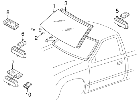 BODY/GLASS - WINDSHIELD for 1997 Toyota Tacoma #1