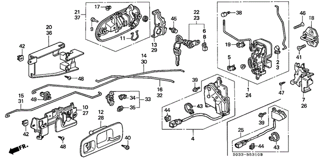 BODY / AIR CONDITIONING/DOOR LOCK for 1996 Honda CIVIC HATCHBACK #1
