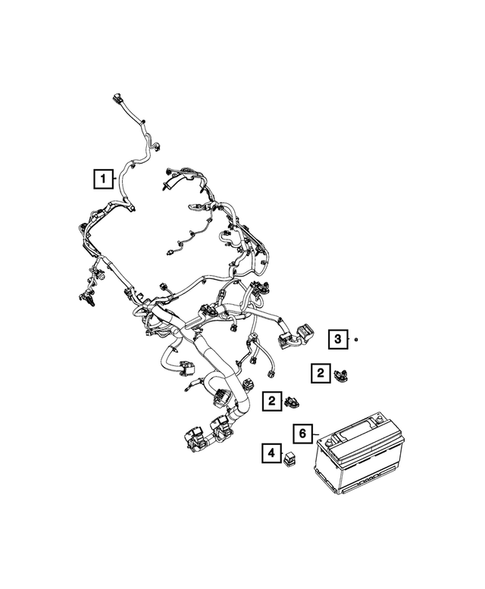 Battery, Battery Tray and Cables for 2017 Dodge Grand Caravan #0