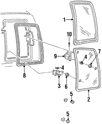 K3500 Pickup SIDE GLASS