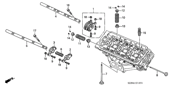 Engine/Valve - Rocker Arm (FR.) (V6) for 2003 Honda ACCORD COUPE #1