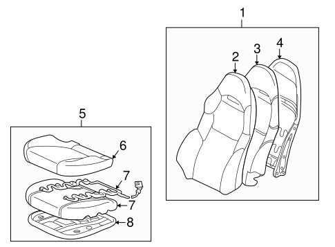 BODY/FRONT SEAT COMPONENTS for 2003 Toyota Celica #1