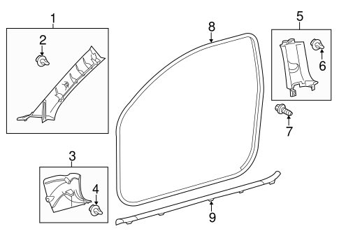 BODY/INTERIOR TRIM - PILLARS for 2016 Scion tC #1