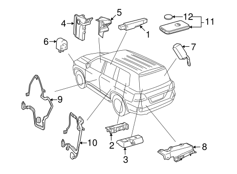 ELECTRICAL/KEYLESS ENTRY COMPONENTS for 2011 Toyota Land Cruiser #1