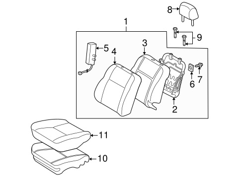 BODY/FRONT SEAT COMPONENTS for 2005 Scion xA #1