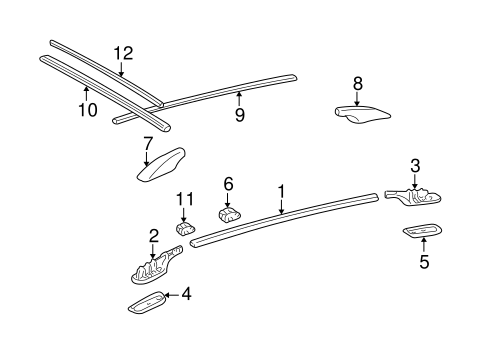 BODY/LUGGAGE CARRIER for 2003 Toyota Sienna #1