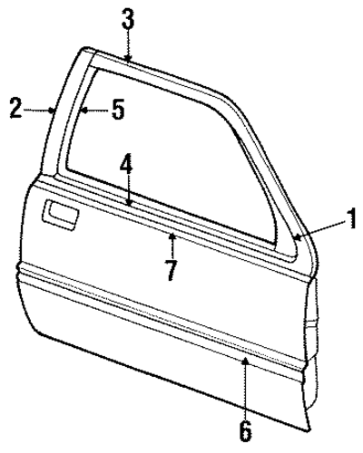 Thunderbird EXTERIOR TRIM - DOOR