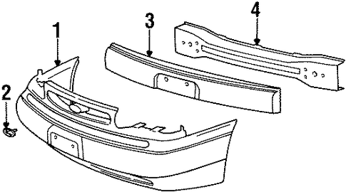 Windstar BUMPER & COMPONENTS - FRONT