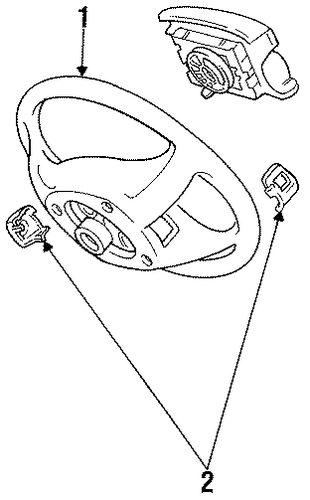 STEERING/STEERING WHEEL & TRIM for 1996 Toyota Camry #1