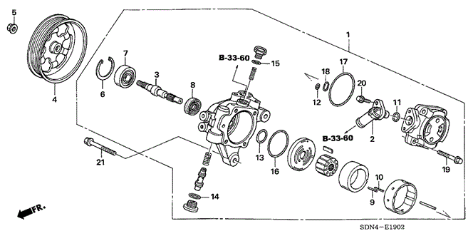 ENGINE/P.S. PUMP (L4) ('06) for 2006 Honda ACCORD COUPE #1