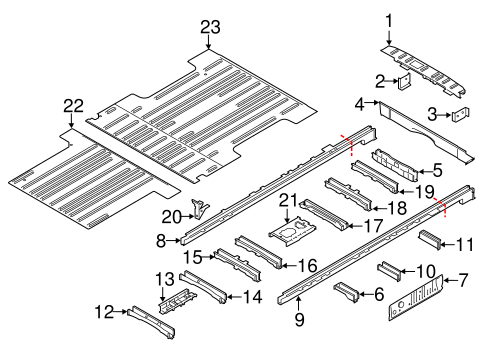 Transit-150 REAR FLOOR & RAILS 2