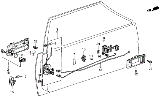 BODY / AIR CONDITIONING/DOOR LOCK 3DR for 1985 Honda CIVIC HATCHBACK #1