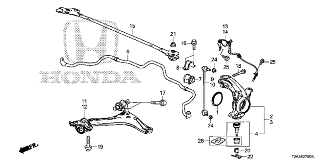 CHASSIS/FRONT KNUCKLE for 2014 Honda ACCORD SEDAN #1