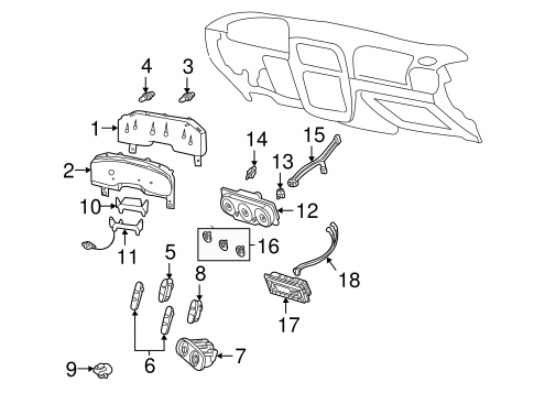 Body/Cluster & Switches for 2004 Ford Explorer #1