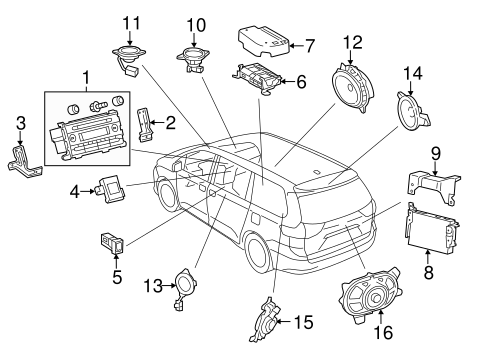 BODY/SOUND SYSTEM for 2014 Toyota Sienna #1