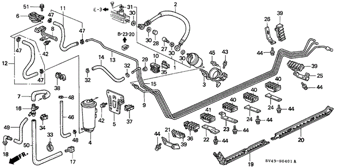 ELECTRICAL / EXHAUST / HEATER / FUEL/FUEL PIPE ('95 KL EX) (2) for 1995 Honda ACCORD SEDAN #1