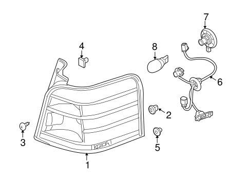 Electrical/Bulbs - Chassis for 2009 Ford Taurus X #2