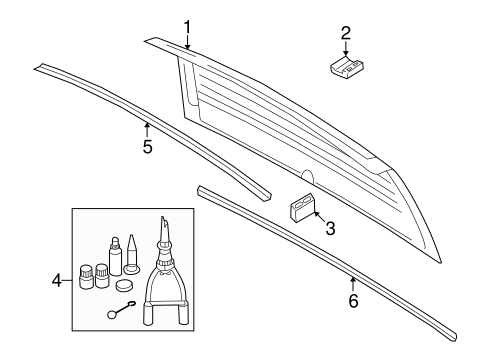 V70 GLASS - LIFT GATE