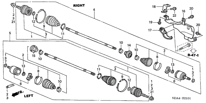 CHASSIS/DRIVESHAFT (L4) (AT) for 2006 Honda ACCORD SEDAN #1