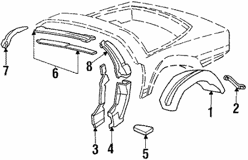 Body/Inner Components for 1995 Chevrolet Corvette #1