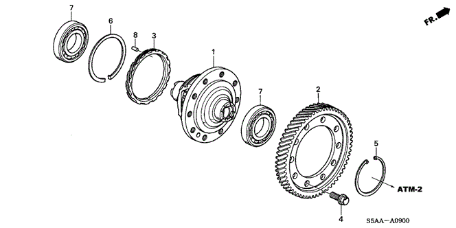 TRANSMISSION - AUTOMATIC/AT DIFFERENTIAL for 2004 Honda CIVIC COUPE #1