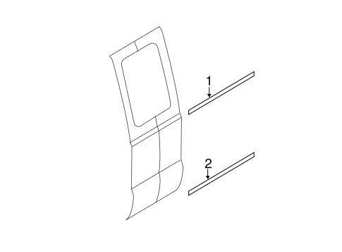 F-250 Super Duty EXTERIOR TRIM - REAR DOOR