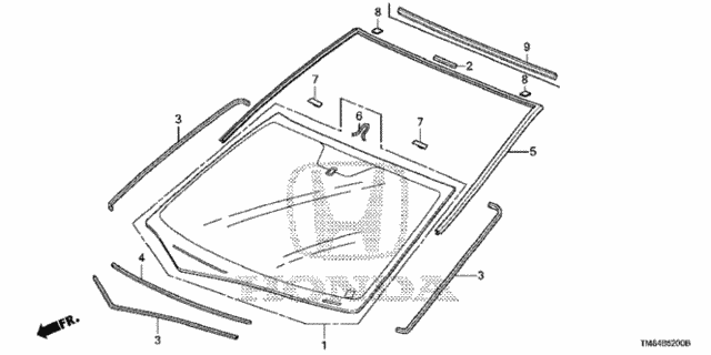 Front Windshield for 2010 Honda INSIGHT #0