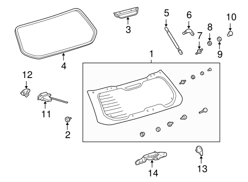 BODY/GLASS - LIFT GATE for 2005 Toyota Matrix #1