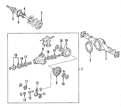 UNIVERSALS & REAR AXLE/REAR AXLE for 2013 Toyota Tacoma #1