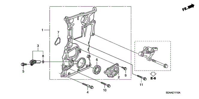 Engine/Chain Case (L4) for 2007 Honda ACCORD SEDAN #1