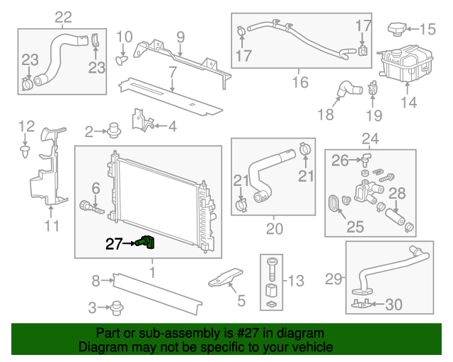 Temp Sensor for 2013 Chevrolet Malibu12656493 GM Parts Direct Your