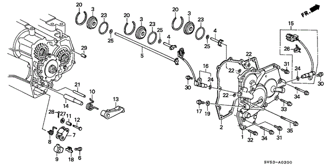 TRANSMISSION - AUTOMATIC/AT RIGHT SIDE COVER for 1996 Honda ACCORD 5-DOOR #1