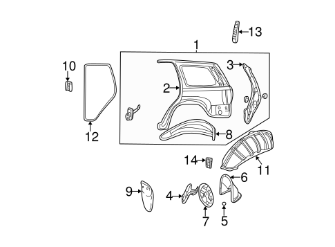 Grand Cherokee QUARTER PANEL & COMPONENTS