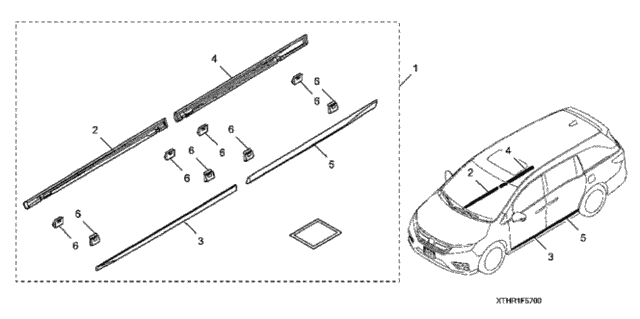 Accessory Components/Lower Door Garnish for 2019 Honda ODYSSEY 5-DOOR #1