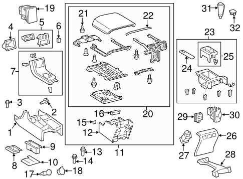 BODY/CONSOLE for 2011 Toyota Tundra #1