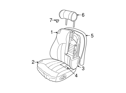 XJR FRONT SEAT COMPONENTS 4