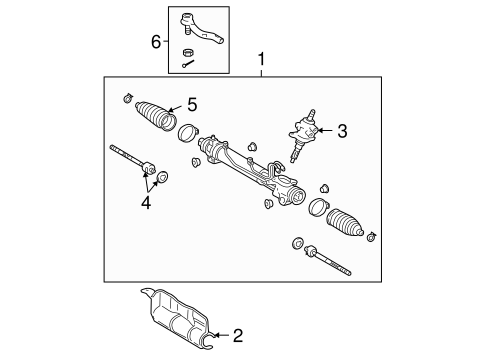STEERING/STEERING GEAR & LINKAGE for 2005 Toyota Solara #2