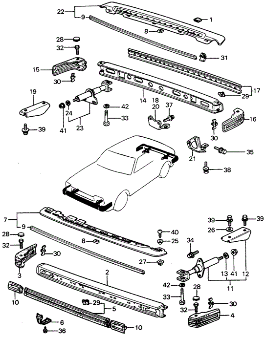 INTERIOR / BUMPER/BUMPER (1) for 1981 Honda CIVIC HATCHBACK #1