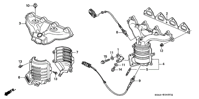 ENGINE/EXHAUST MANIFOLD (1) for 1999 Honda CIVIC SEDAN #1