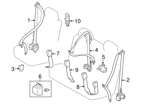 ELECTRICAL/REAR SEAT BELTS for 2015 Toyota Tundra #2