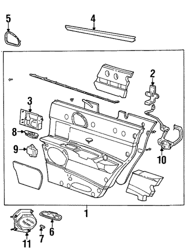 Continental INTERIOR TRIM - REAR DOOR