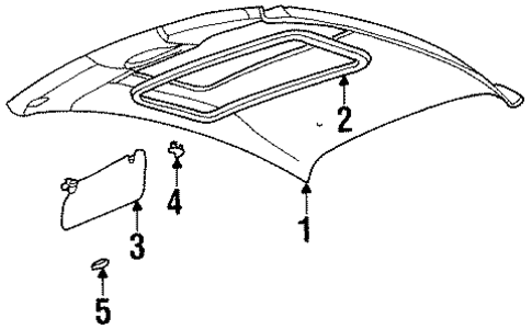 Cougar INTERIOR TRIM - ROOF