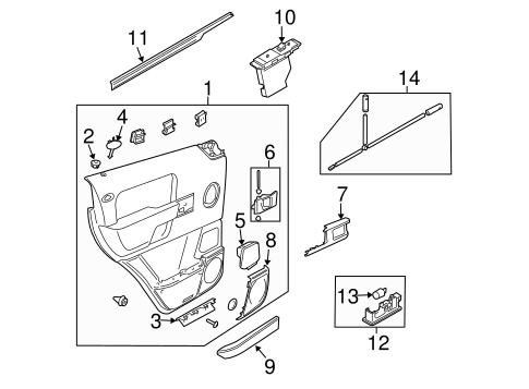Range Rover INTERIOR TRIM - REAR DOOR